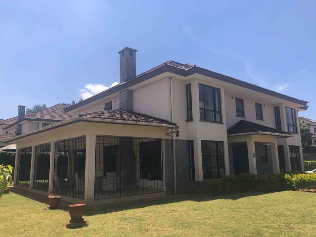 A contemporary double storey house in this luxurious residential estate in Runda within a gated community and enjoys a fully equipped clubhouse.