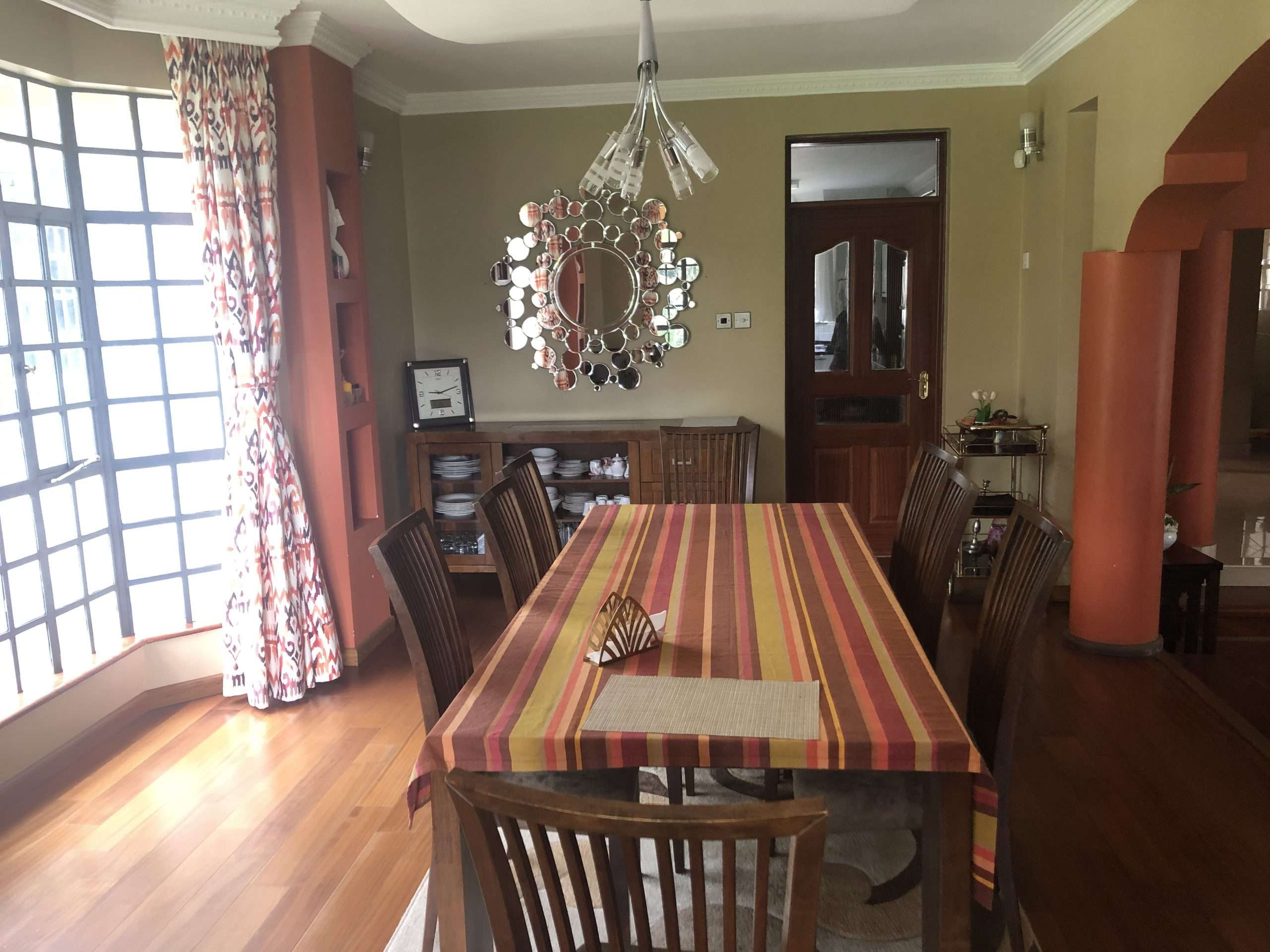 A well-built double storey house with 5 bedrooms, all ensuite set on 0.5 of an Acre of flat land