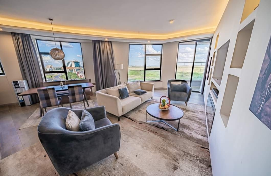 A spacious, FULLY FITTED AND FURNISHED 2 bedroom APARTMENT, located off Mombasa road