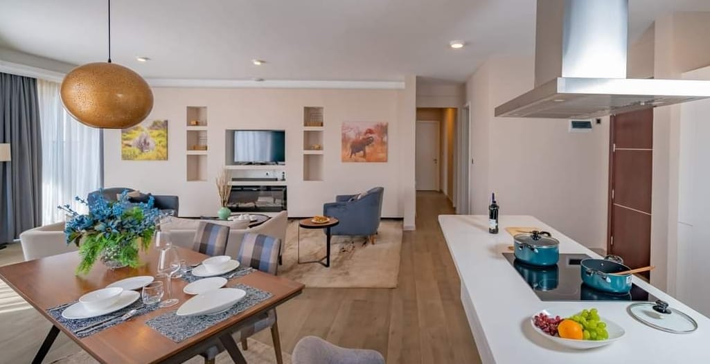 A spacious, FULLY FITTED AND FURNISHED 2 bedroom APARTMENT, located off Mombasa road