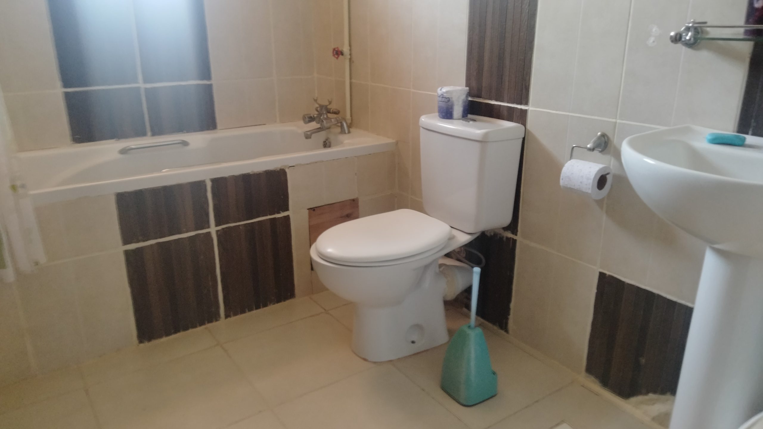A double storey house in a secure development located off Kiambu Road.