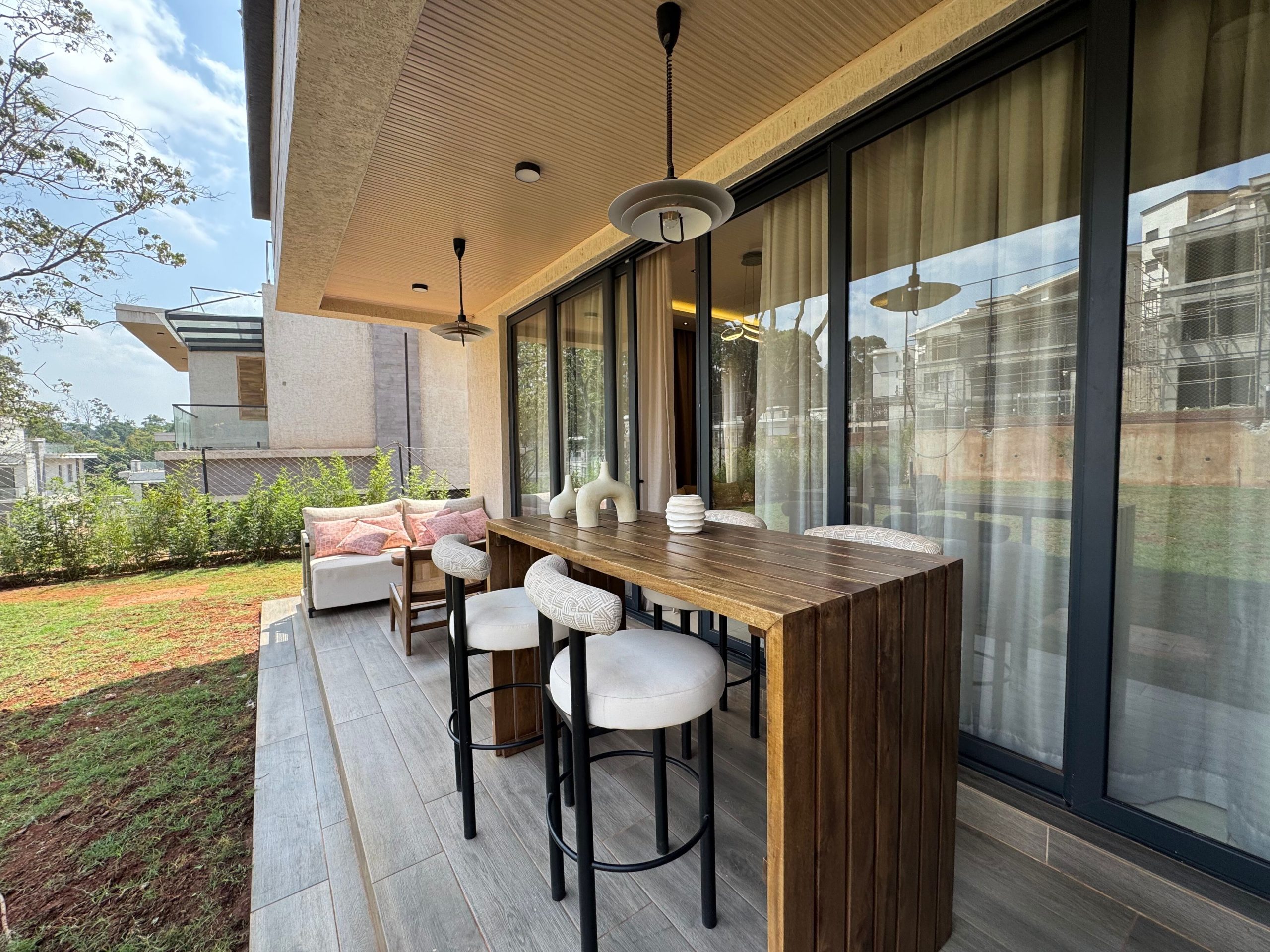 A newly built 4-bedroom villa offers contemporary living in a secure, gated compound